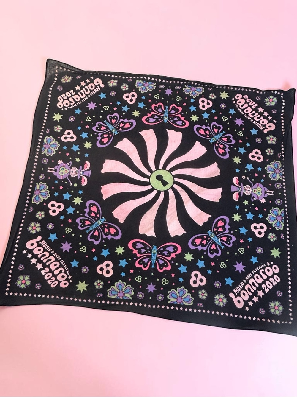 Music and Arts Festival Bandana - bonnaroo 2020 Psychadelic Butterfly Print